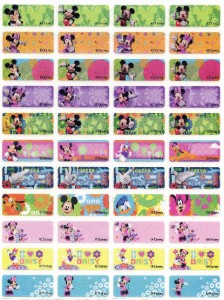 P076 米奇Club MICKEY CLUB name sticker 姓名贴纸