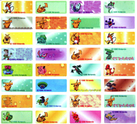 P038 皮卡丘 POKIEMON name sticker  姓名贴纸