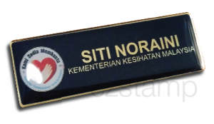 epoxy name tag-gold brush