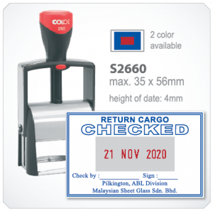 colop heavy duty S2660 (35mm x 66mm, 2 color available)