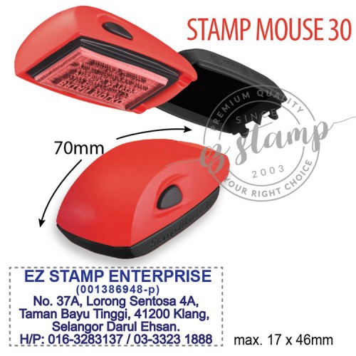 STAMP MOUSE 30 RED