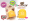 colorful choco bear name stamp