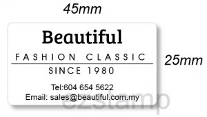 Plain Iron On Label (25x45mm)
