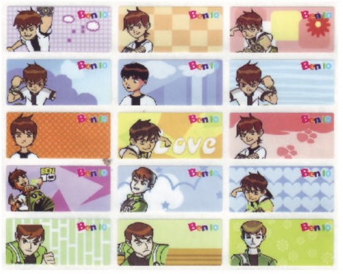 W046 Ben 10 (大) name sticker 姓名贴纸