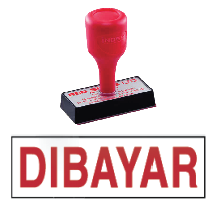 red rubber stock stamp