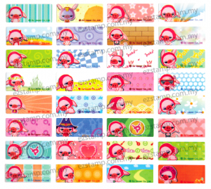 P025 粉红猪(POKO) name sticker  姓名贴纸