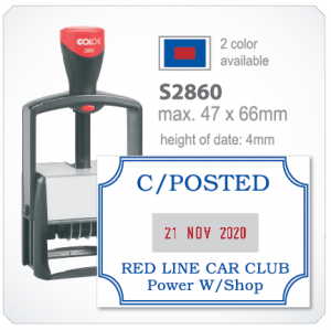 colop heavy duty S2660 S2860 (47mm x 66mm, 2 color available)