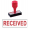 red rubber stock stamp