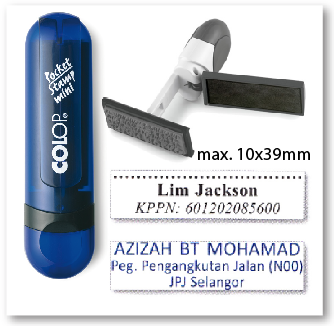 COLOP Mini Pocket stamp - INDIGO (10x39mm)