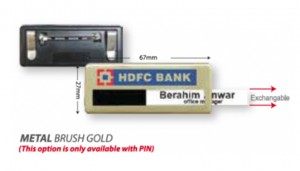 GOLD Reusable Name Tag - Model 8-10