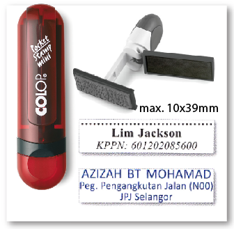 COLOP Mini Pocket stamp - RUBY (10x39mm)