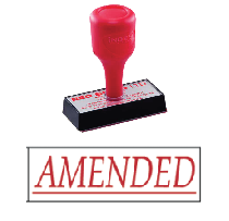 red rubber stock stamp